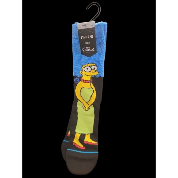 Stance Other - Stance Socks Marge Simpson Crew INFIKNIT Men's Large 9-13 NWT Soft Blue Hair